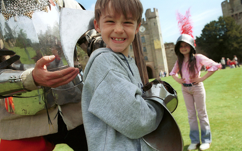 Boy at Warwick Castle