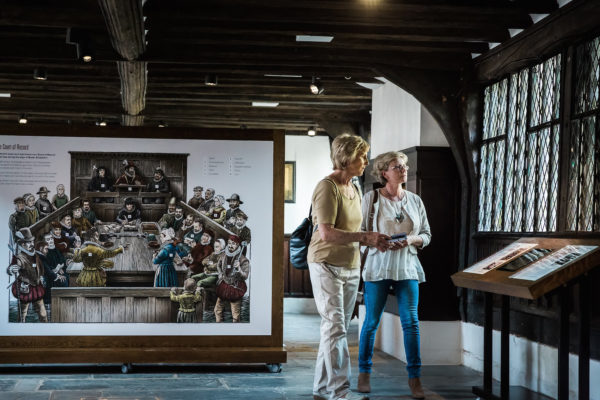 Visitors at Shakespeare's Schoolroom